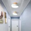 Nordische LED-Deckenleuchte aus Holz, rund Nordische LED-Deckenleuchte aus Holz, rund