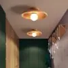 Nordische LED-Deckenleuchte aus Holz, schlichtes Design Nordische LED-Deckenleuchte aus Holz, schlichtes Design