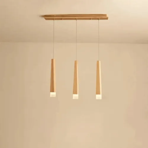 Nordische LED-Hängeleuchte aus Holz Nordische LED-Hängeleuchte aus Holz