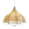 Orientalische Rattan-Hängelampe als Kuppel