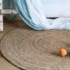 Ovaler Weiden-Teppich, handgeflochten Ovaler Weiden-Teppich, handgeflochten