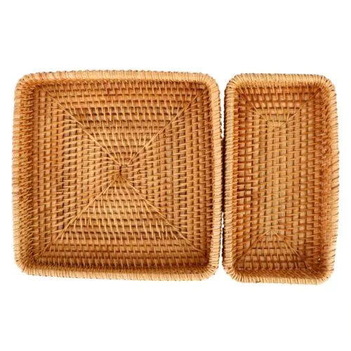 Rattan-Ablageschale mit hohem Rand Rattan-Ablageschale mit hohem Rand