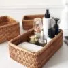 Rattan-Aufbewahrungskorb, rechteckig Rattan-Aufbewahrungskorb, rechteckig