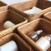 Rattan-Aufbewahrungskorb, rechteckig Rattan-Aufbewahrungskorb, rechteckig