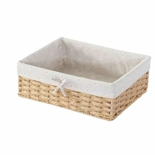 Rattan-Aufbewahrungskorb rechteckig, Retro-Design Rattan-Aufbewahrungskorb rechteckig, Retro-Design