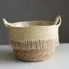 Rattan-Blumentopf mit Quasten Rattan-Blumentopf mit Quasten