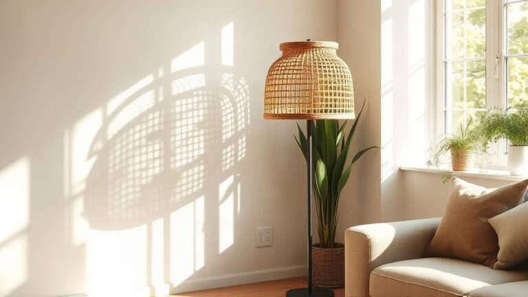 Rattan Bodenlampe für natürliche Wohnräume: Handgeflochtene Stehleuchten im Überblick