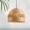 Rattan-Deckenleuchte im Boho-Stil Beige
