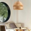 Rattan-Deckenleuchte im Boho-Stil Beige