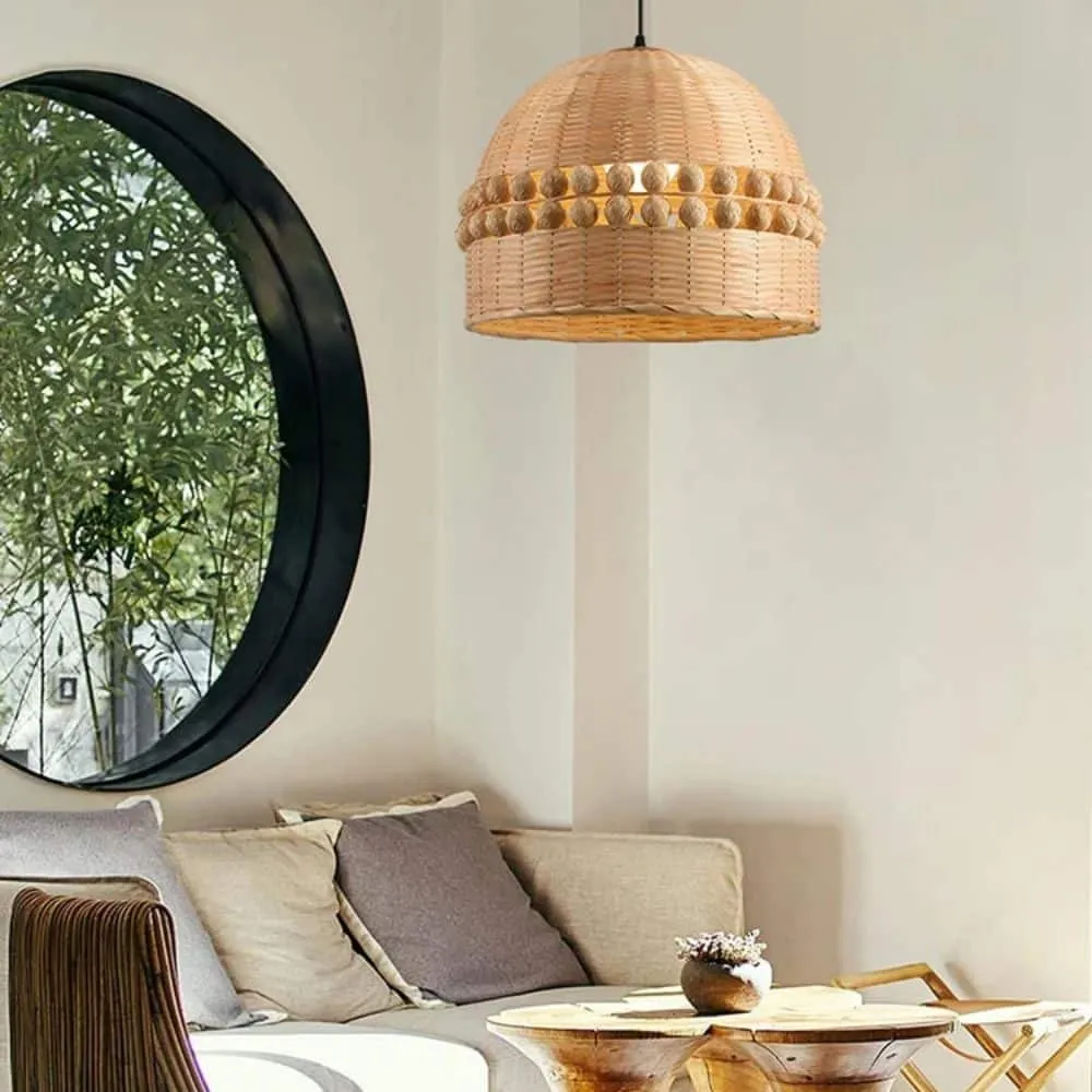 Rattan, Bambus und Metall im Verbund