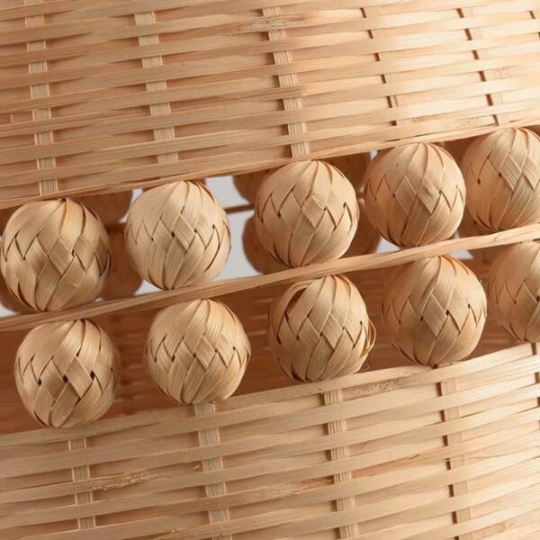 Rattan-Deckenleuchte im Boho-Stil Beige