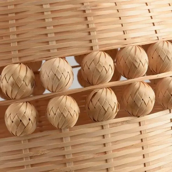 Rattan-Deckenleuchte im Boho-Stil Beige