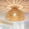 Rattan-Deckenleuchte im Boho-Stil Braun