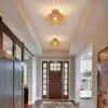 Rattan-Deckenleuchte im Boho-Stil Braun
