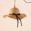Rattan-Deckenleuchte im Hut-Design