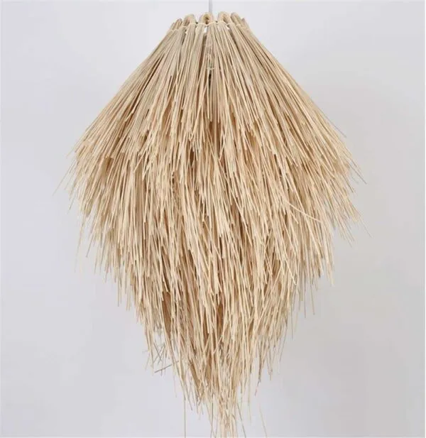 Rattan-Deckenleuchte im japanischen Landhausstil
