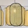 Rattan-Deckenleuchte im Retro-Stil Rattan-Deckenleuchte im Retro-Stil