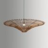 Rattan Deckenleuchte mit LED - moderner Retro-Stil