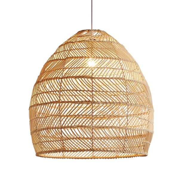 Rattan-Deckenleuchte mit LED-Vintage-Design
