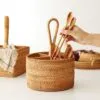 Rattan-Gitter-Aufbewahrungskorb Rattan-Gitter-Aufbewahrungskorb