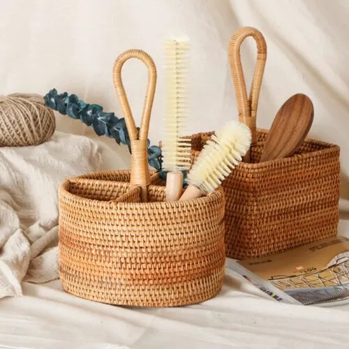 Rattan-Gitter-Aufbewahrungskorb Rattan-Gitter-Aufbewahrungskorb
