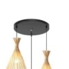 Rattan-Hängelampe im Dreieck-Design