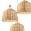 Rattan-Hängelampe im Glocken-Design