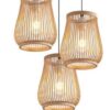 Rattan-Hängelampe im Laternenstil Rattan-Hängelampe im Laternenstil