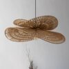 Rattan-Hängelampe im Retro-Design mit LED