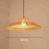 Rattan-Hängelampe im Retro-Landhausstil