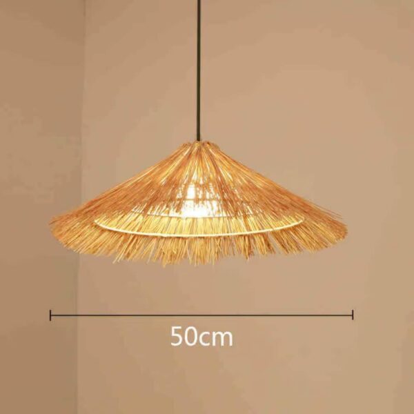Rattan-Hängelampe im Retro-Landhausstil