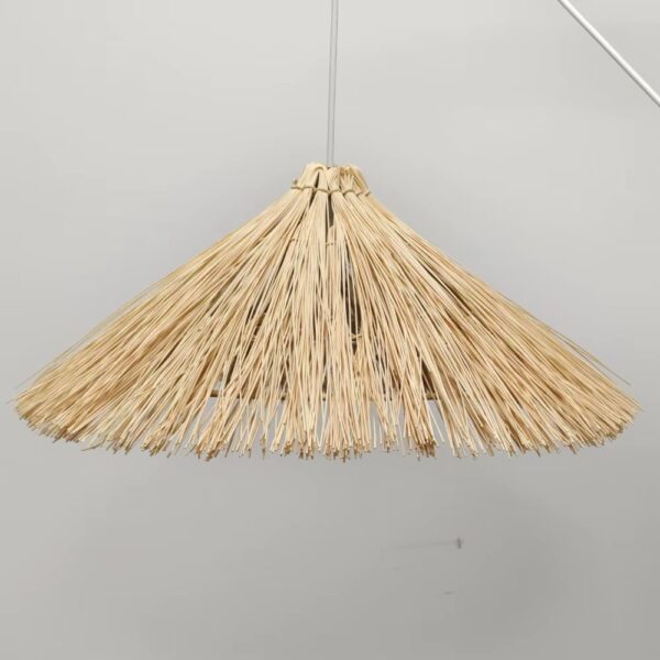 Rattan-Hängelampe im Retro-Landhausstil
