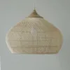 Rattan-Hängelampe im Retro-Stil mit chinesischem Flair
