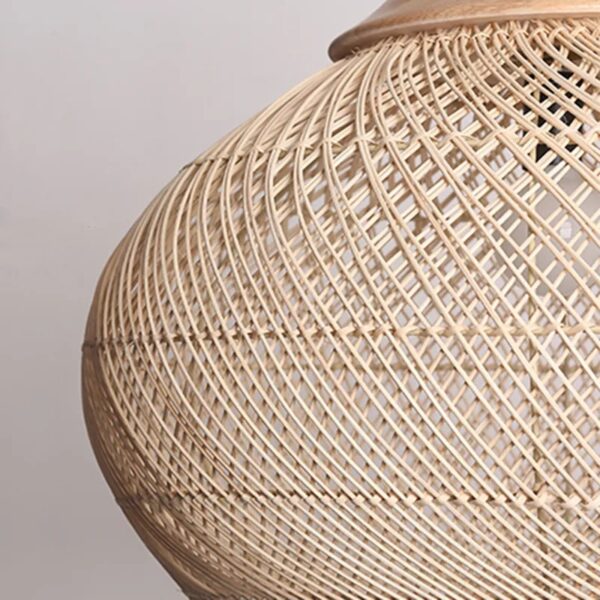 Rattan-Hängelampe im Retro-Stil mit chinesischem Flair Rattan-Hängelampe im Retro-Stil mit chinesischem Flair
