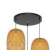 Rattan-Hängelampe in Olivenform 2 Rattan-Hängelampe in Olivenform 2