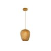 Rattan-Hängelampe in Olivenform Beige
