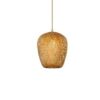 Rattan-Hängelampe in Olivenform Beige