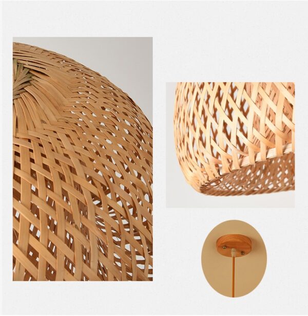 Rattan-Hängelampe mit drei Designs Rattan-Hängelampe mit drei Designs