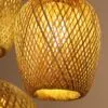 Rattan-Hängelampe mit drei Designs