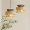 Rattan-Hängelampe mit elegantem Design