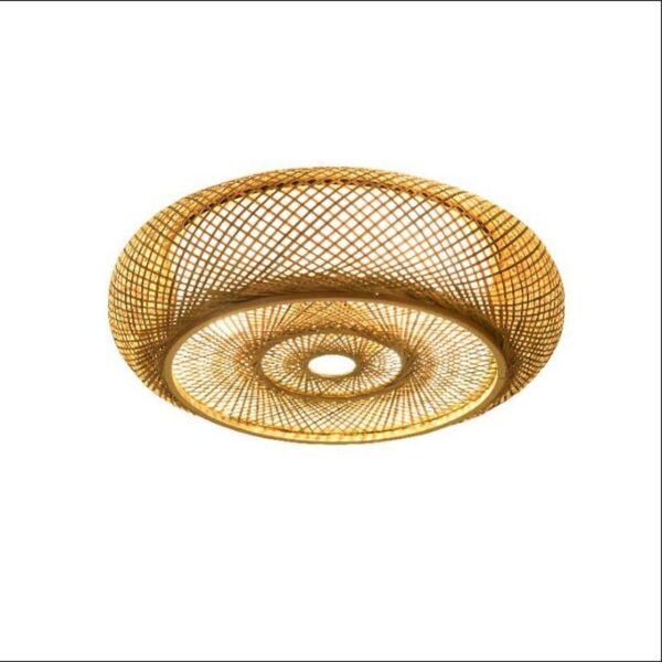 Rattan-Hängelampe mit kunstvollem Design