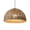 Rattan-Hängelampe mit natürlichem Schirm Rattan-Hängelampe mit natürlichem Schirm