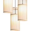 Rattan-Hängelampe zylindrisch Beige
