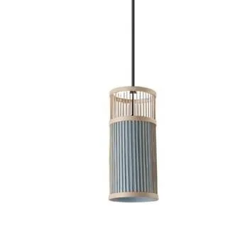 Rattan-Hängelampe zylindrisch Zylindrisch