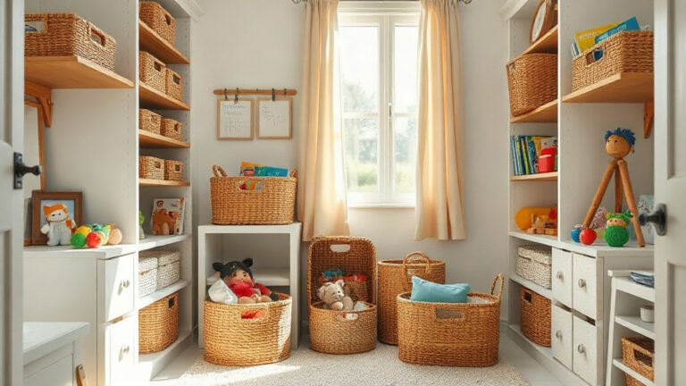 Rattan Körbe für Spielzeugaufbewahrung im Kinderzimmer: Stabil, sicher und langlebig
