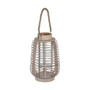 Rattan-Laternen-Teelichthalter