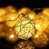 Rattan Lichterkette für den Außenbereich