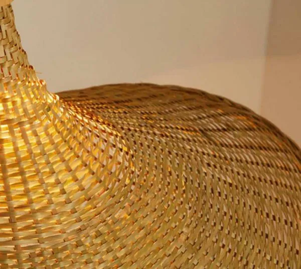 Rattan Pendelleuchte handgefertigt mit Bambus und Peddigrohr Rattan Pendelleuchte handgefertigt mit Bambus und Peddigrohr