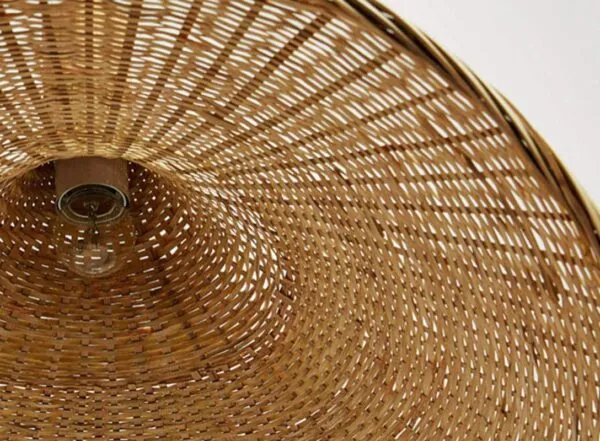 Rattan Pendelleuchte handgefertigt mit Bambus und Peddigrohr Rattan Pendelleuchte handgefertigt mit Bambus und Peddigrohr