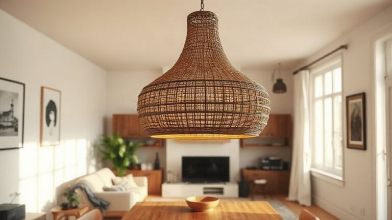 Die besten Rattan-Pendelleuchten für das Wohnzimmer: Geflecht, Größe und Lichtspiel